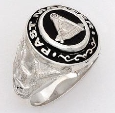 Sterling Silver Past Masters Ring Ring Solid Back#21